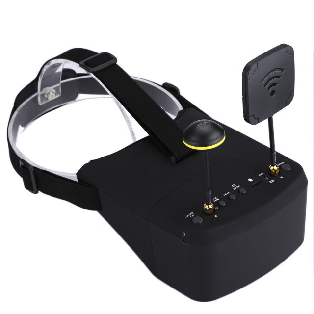800D 5inch 40ch 5.8ghz FPV goggles with Built in DVR and split monitor Design
