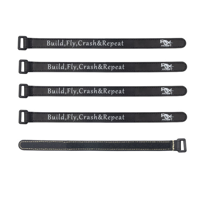 RJX - 15x200mm Non slip Stitched Battery Strap 5 Pack