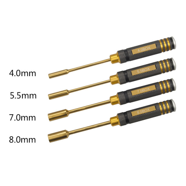 RJX - Nut Driver set 4.0 / 5.5 / 7.0 / 8.0 mm