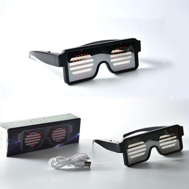 LED Sunglasses for Party, Fashion, Fun and Dress up USB Charging