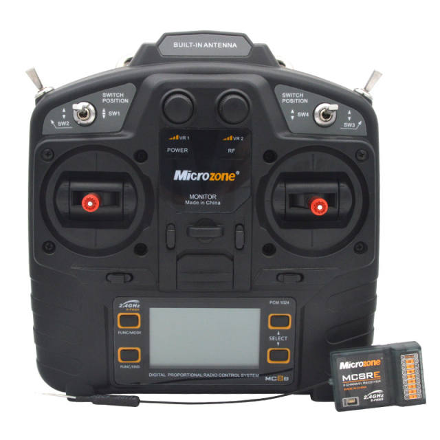 Microzone MC8B 8 Channel Radio Computer Transmitter with Built in Antenna Receiver