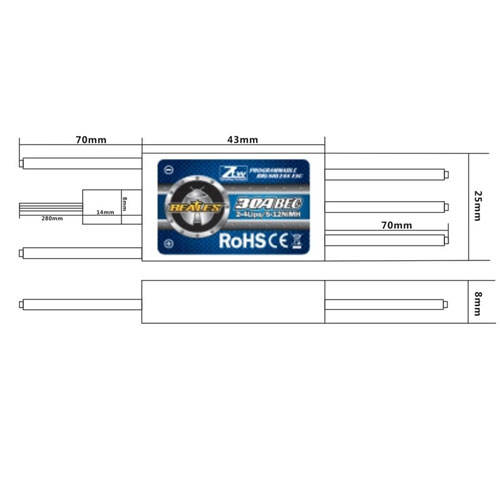 ZTW - Beatles 30A BEC ESC Brushless Speed Controller