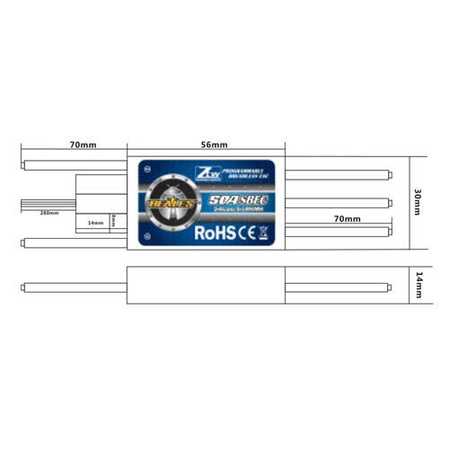 ZTW - Beatles 60A SBEC ESC Brushless Speed Controller