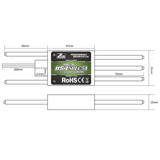 ZTW - Mantis 85A SBEC 8A SBEC SBEC ESC Brushless Speed Controller