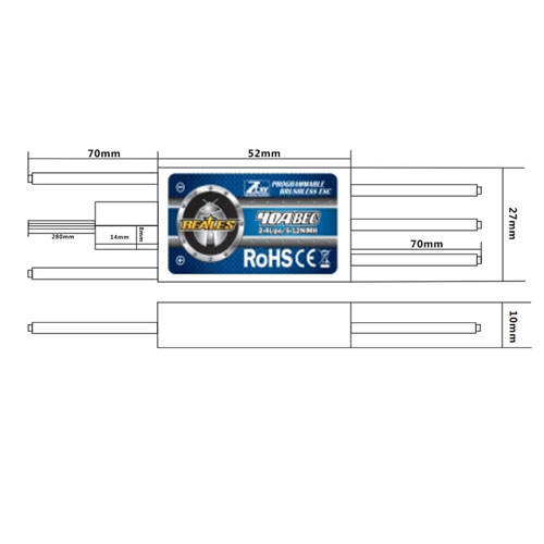 ZTW - Beatles 40A BEC ESC Brushless Speed Controller