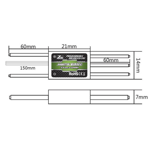 ZTW - Mantis 6A BEC ESC Brushless Speed Controller