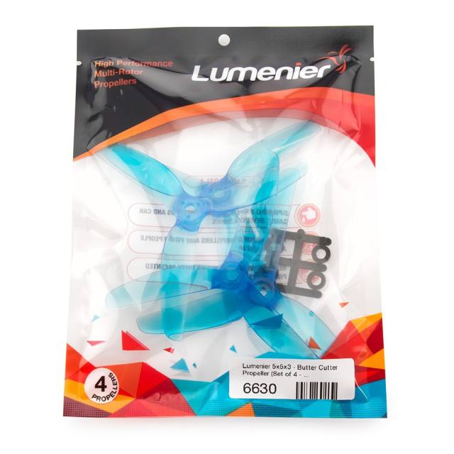 Lumenier 5x5x3 - Butter Cutter Propeller (Set of 4 - Transparent Blue)