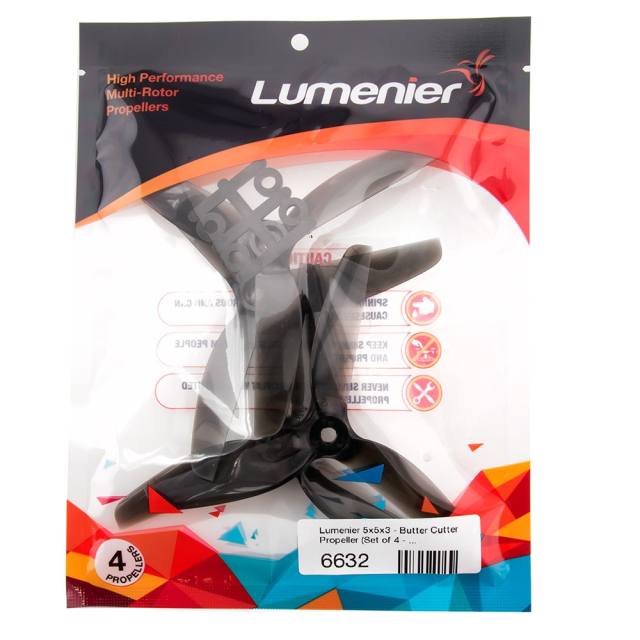 Lumenier 5x5x3 - Butter Cutter Propeller (Set of 4 - Transparent Black)