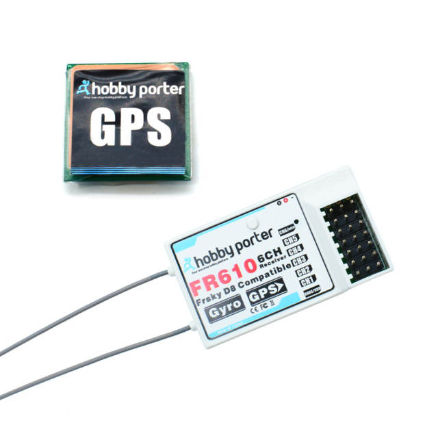 Hobby Porter FR610 6ch 6 axis Advanced Fixed Wing Flight Controller with GPS and Frsky compatible receiver built in