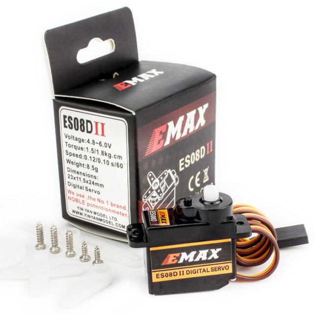 EMAX ES08D II Mini Plastic Gear Digital Servo 2.0kg/ 0.10 Sec For RC Models