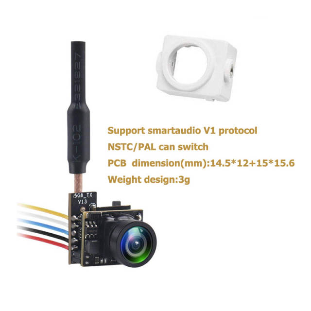 Turbowing Cyclops Mini 5.8G 25mW 48CH AIO FPV Camera VTX Transmitter Combo Support Smart Audio v1