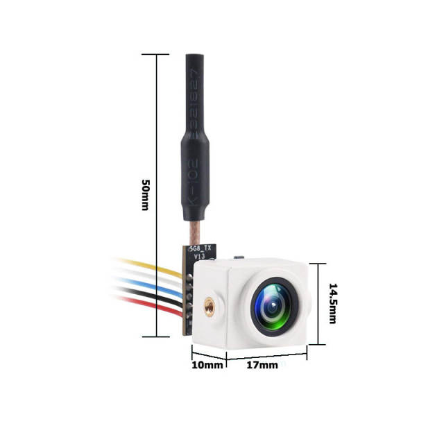 Turbowing Cyclops Mini 5.8G 25mW 48CH AIO FPV Camera VTX Transmitter Combo Support Smart Audio v1