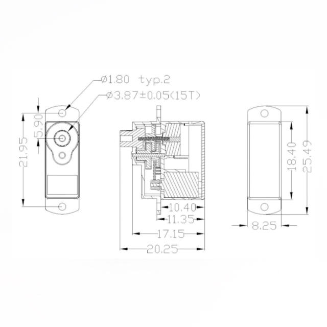 EMAX ES9251 II 2.5g Plastic Micro Digital Servo For RC Model