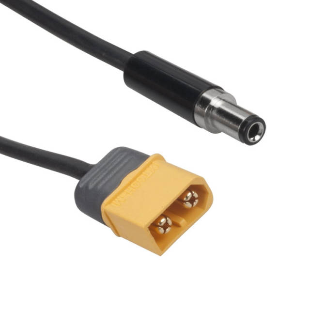 RJX - XT60 Male Bullet Connector to Male DC 5.5mm X 2.1mm DC5521 Rubber Power Cable for T12 Electric Soldering Iron