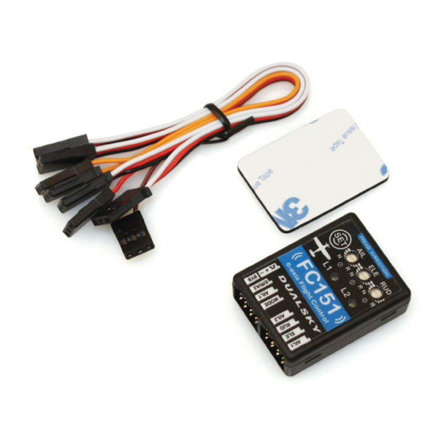 DUALSKY FC151- Airplane flight control, 3 axis gypo + 3 axis accelerometer, auto level, compact size