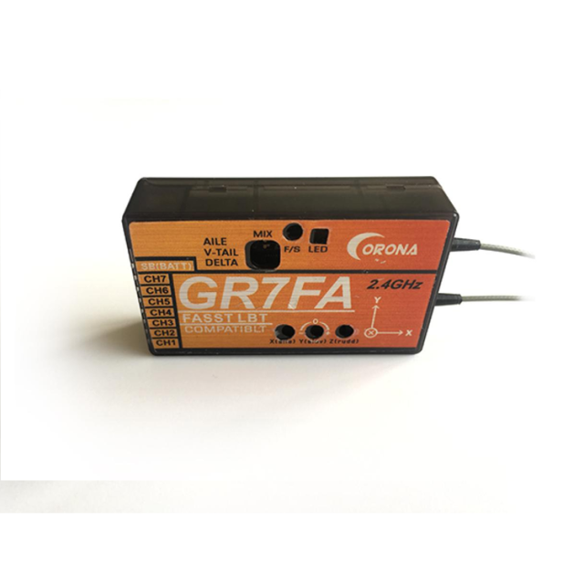 Corona - GR7FA 7 Channel 2.4ghz FASST Compatible Micro Receiver with Built in Gyro