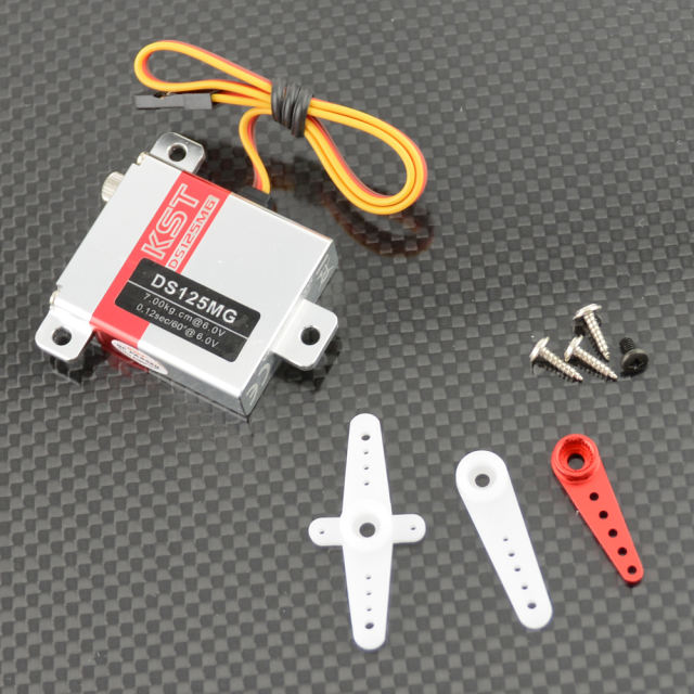 KST DS125MG 10mm high torque Metal Gear 7KG Digital Wing Servo for RC Glider Servo Motor