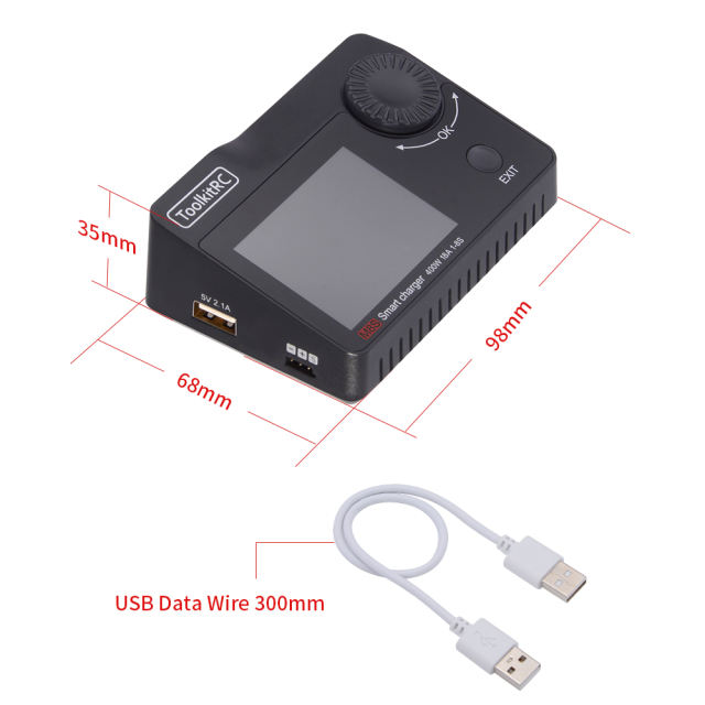 ToolkitRc - M8s 400w 18A Color Screen Compact DC Charger & Measurement Device