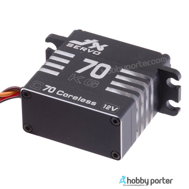 JX Servo C70 72KG Full metal Coreless 12v high quality servo for RC Hobby UAV Robotics and Industrial Applications.