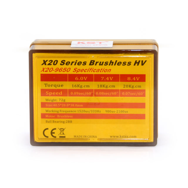 KST X20-9650 20kg 0.07sec Brushless HV Metal Servo