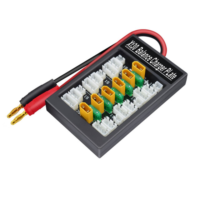 HotRc 4mm Plug to TX30 Parallel charging board with 30A fuse