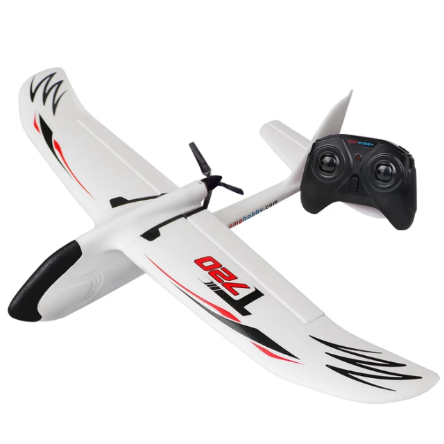OMPHOBBY T720 RC Plane RTF 6-Axis Gyro Stabilizer RC Airplane With Normal Flight Mode One-button Start Aerobatic Flight Mode Beginners RC Planes