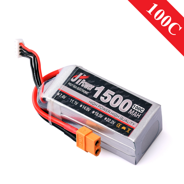 JH Power - 1500mah 100C 3-6s FPV Drone Lipoly Battery XT60