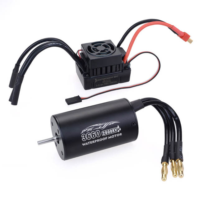 Surpass - 3660 4 Pole Water Proof Brushless Motor and 60A ESC Combo