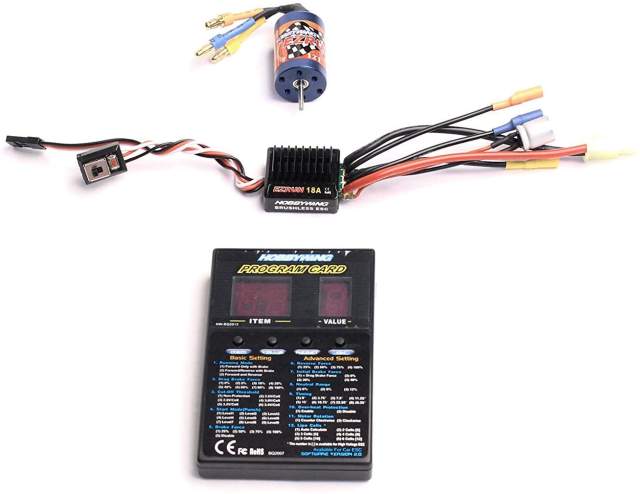 Hobby Wing A1 Combo (EZRUN 18A ESC with EZRUN 12T / 2030 Motor + LED Program Card)