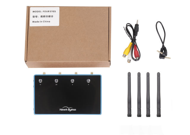 Hawkeye Four Eyes 4 Channel Video Receiver HDMI &amp; AV output box for FPV Racing (4,2,1 split screen display)