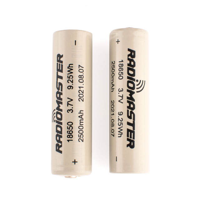 RadioMaster 2500mah 3.7v Li-ion 18650 cells (2pc)