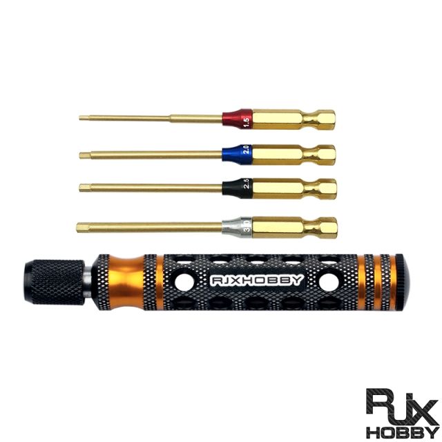 RJX 6.35mm 4 in1 Hex Screwdriver 1.5 2.0 2.5 3.0mm for RC Car helicopter FPV