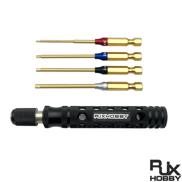 RJX 6.35mm 4 in1 Hex Screwdriver 1.5 2.0 2.5 3.0mm for RC Car helicopter FPV