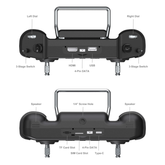 SIYI MK15 Mini HD Handheld Radio System Transmitter Remote Control 5.5-Inch Monitor 1080p 60fps 180ms FPV 15KM FCC Certified