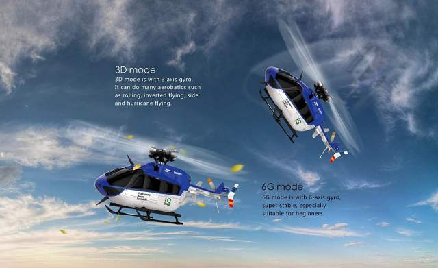 K124 Brushless micro scale helicopter, S-FHSS compatible, BNF/RTF