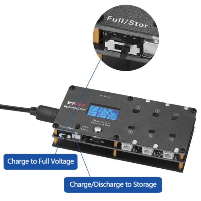 VIFLY WhoopStor 6 Ports 1S Battery Storage Charger &amp; Discharger V2