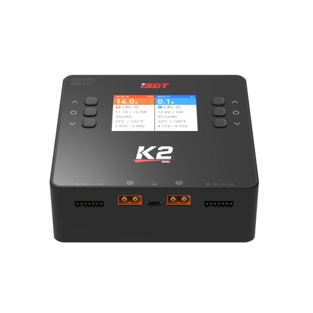 ISDT K2 AC 200W DC 1000W 20A Dual Channel Balance Lipo Charger