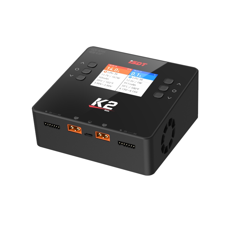 ISDT K2 AC 200W DC 1000W 20A Dual Channel Balance Lipo Charger,Chargers