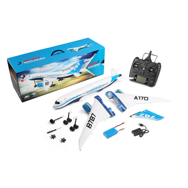 WLtoys A170 2.4GHz RC Plane 6-axis Gyro Gliding Aircraft Flight Toys 3D/6G System Stability Brushless Motor