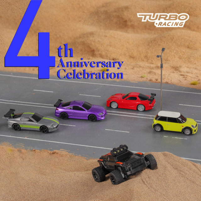 Turbo Racing 4th Anniversary Celebration 1:76th scale Radio Control cars set (RTR)