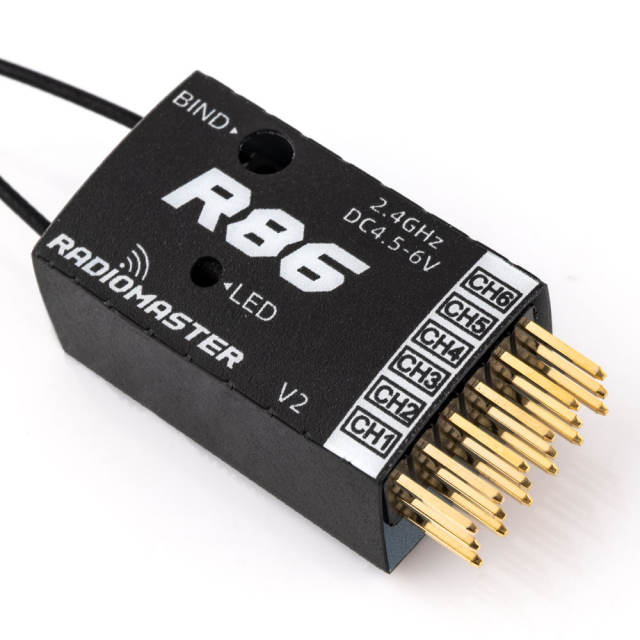 RadioMaster - R86 V2 6ch Frsky D8 / D16 and Futaba SFHSS Compatible PWM Receiver