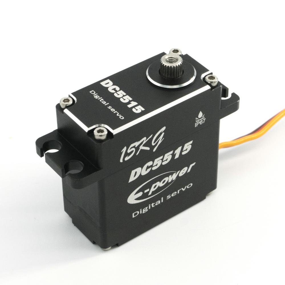 EPower DC5515 Aluminum Case Metal Grear Digital 15.2kg 0.11sec HV Servo 180°/270°,Standard