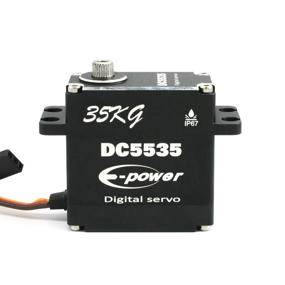 EPower DC5535 Aluminum Case Metal Grear Digital 31.5kg 0.25sec HV Servo 180°/270°,Standard