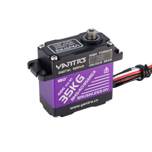Yantrs - Full Aluminum CNC Brushless Digital HV servo  IP67 Water Proofwith Oblique metal gears 37KG 0.07s