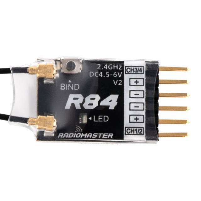 RadioMaster - R84 V2 4ch Frsky D8 / D16 and Futaba SFHSS Compatible PWM Receiver