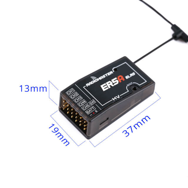RadioMaster - ER5A 2.4GHz 5Ch ExpressLRS ELRS PWM Horizontal pin receiver for planes cars boats