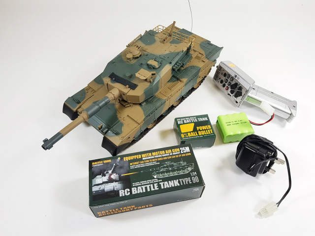 1:24 Japan's T-90 RC tank with infrared battle system