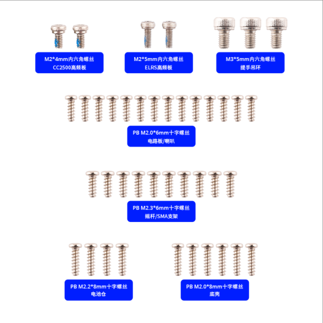 RadioMaster - TX12 MKII Parts - TX12 MKII Screw set