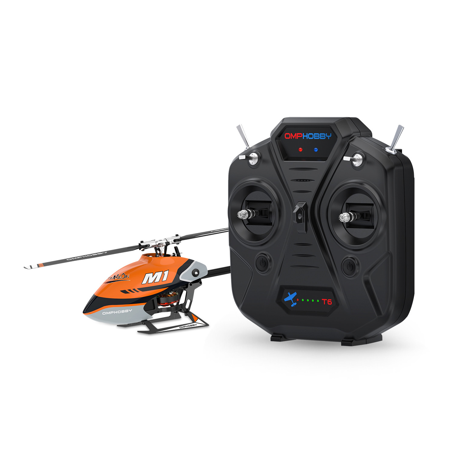 OMPHOBBY M1 EVO 3D Flybarless Dual Brushless Motor Direct-Drive RC  Helicopter - RTF