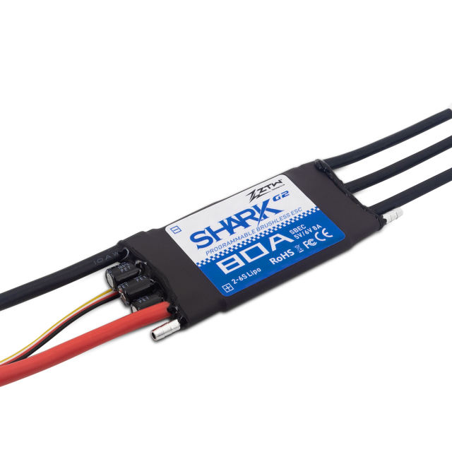 ZTW - Shark 80A SBEC G2 ESC Water cooled Brushless Speed Controller for Rc Boats